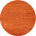 Sideview of Contemporary Orange Red Modern Rug, con1817