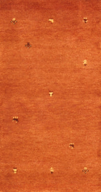 Machine Washable Contemporary Orange Red Rug, wshcon1817