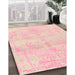 Machine Washable Contemporary Deep Peach Orange Rug in a Family Room, wshcon1818