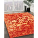 Machine Washable Contemporary Orange Rug in a Family Room, wshcon1819