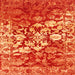 Sideview of Machine Washable Contemporary Orange Rug, wshcon1819