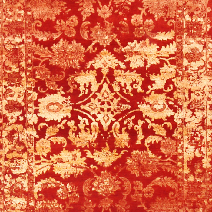Machine Washable Contemporary Orange Rug, wshcon1819