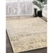 Contemporary Light French Beige Brown Modern Rug in Family Room, con1821