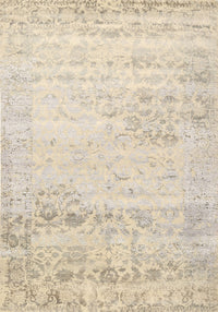 Machine Washable Contemporary Light French Beige Brown Rug, wshcon1821