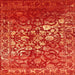 Sideview of Machine Washable Contemporary Red Rug, wshcon1826