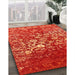 Machine Washable Contemporary Red Rug in a Family Room, wshcon1826