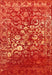 Machine Washable Contemporary Red Rug, wshcon1826