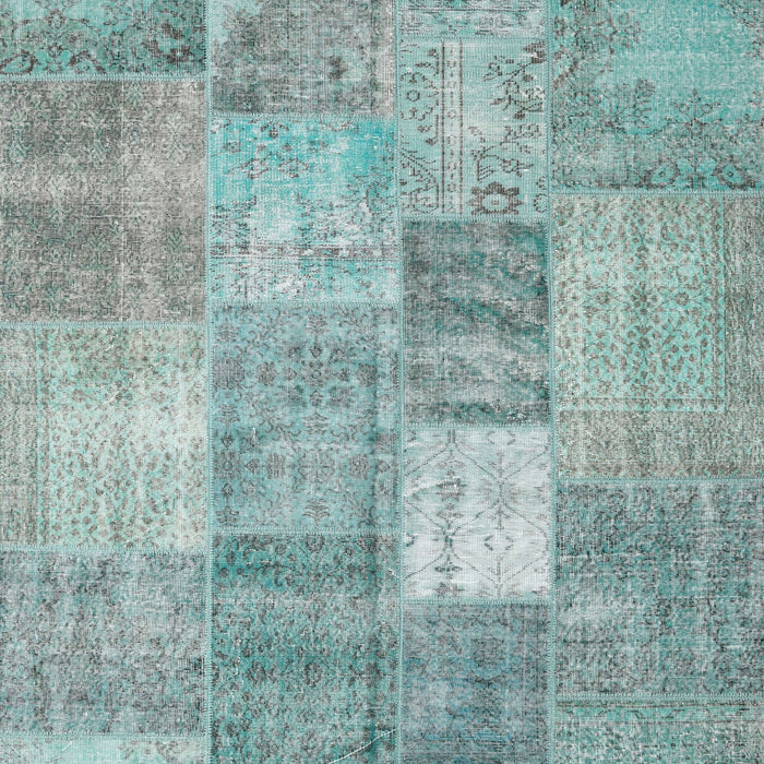 Machine Washable Contemporary Tiffany Blue Rug, wshcon1827