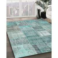 Contemporary Tiffany Blue Modern Rug, con1827