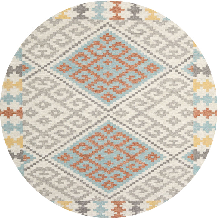 Square Machine Washable Contemporary Light French Beige Brown Rug, wshcon1831