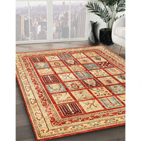 Contemporary Chrome Gold Yellow Modern Rug, con1833