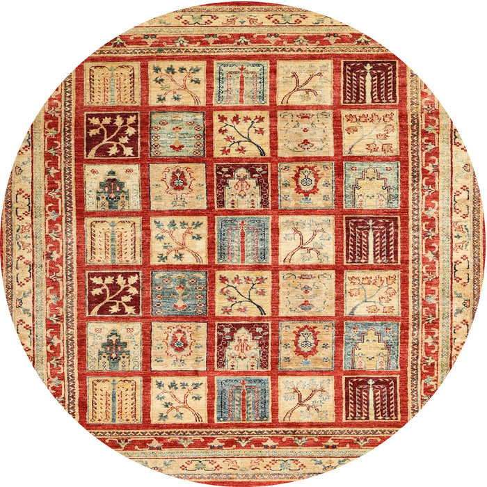 Sideview of Contemporary Chrome Gold Yellow Modern Rug, con1833