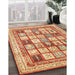 Contemporary Chrome Gold Yellow Modern Rug in Family Room, con1833