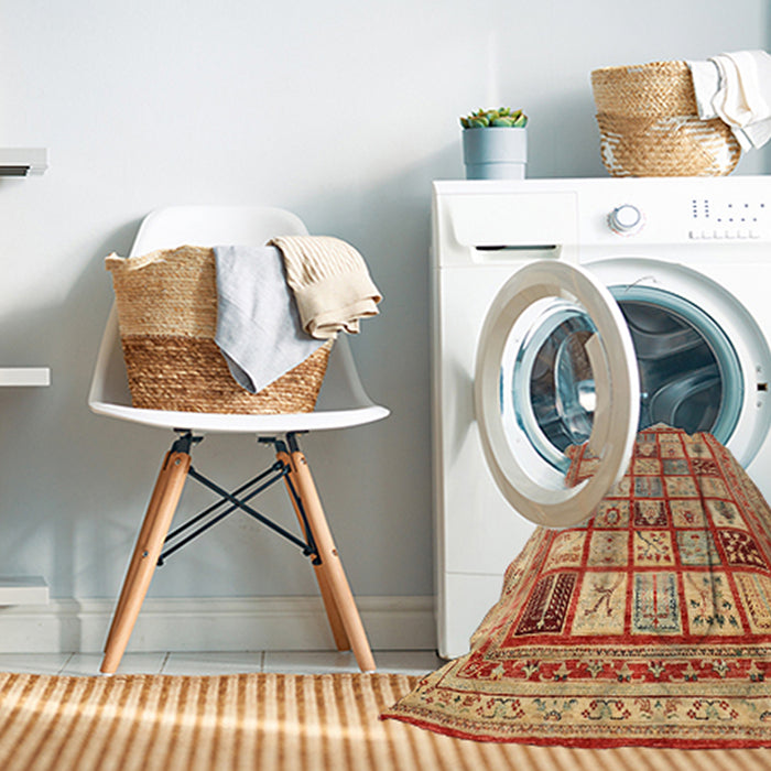 Machine Washable Contemporary Chrome Gold Yellow Rug in a Washing Machine, wshcon1833