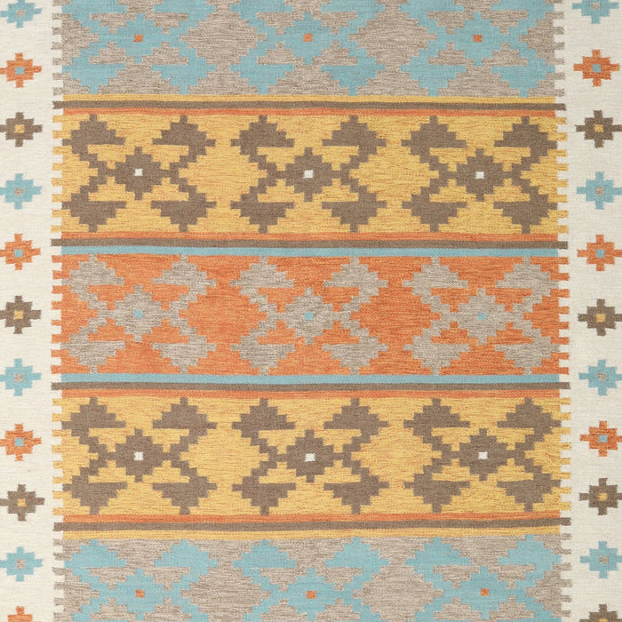 Contemporary Tan Brown Southwestern Rug, con1834