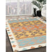 Contemporary Tan Brown Southwestern Rug in Family Room, con1834