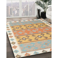 Contemporary Bronze Brown Southwestern Rug, con1836