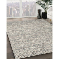 Contemporary Khaki Green Modern Rug, con1839