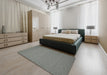 Machine Washable Contemporary Sage Green Rug in a Bedroom, wshcon184