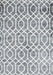 Contemporary Light Gray Trellis Rug, con1851