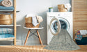 Machine Washable Contemporary Pale Silver Gray Rug in a Washing Machine, wshcon1854