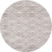 Sideview of Contemporary Dark White Beige Modern Rug, con1855