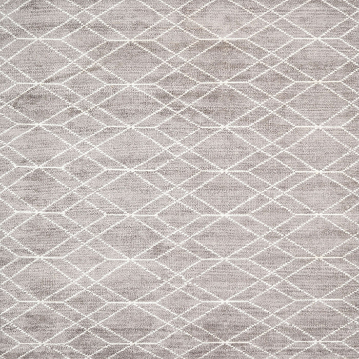 Square Contemporary Dark White Beige Modern Rug, con1855