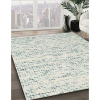 Contemporary Dark Gray Solid Rug, con1857