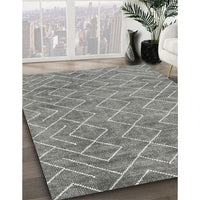 Contemporary Dark Gray Modern Rug, con1859