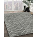 Contemporary Dark Gray Modern Rug in Family Room, con1859