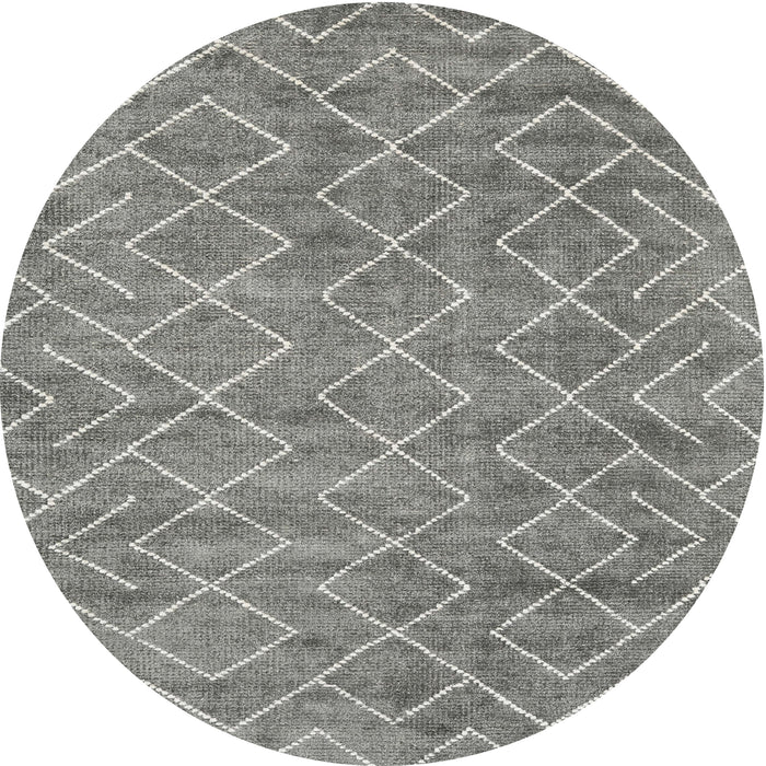 Square Machine Washable Contemporary Dark Gray Rug, wshcon1859
