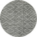 Square Machine Washable Contemporary Dark Gray Rug, wshcon1859