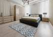 Machine Washable Contemporary Gray Rug in a Bedroom, wshcon1864