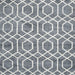 Square Contemporary Gray Trellis Rug, con1864