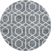 Sideview of Contemporary Gray Trellis Rug, con1864