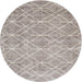 Square Machine Washable Contemporary Pale Silver Gray Rug, wshcon1865