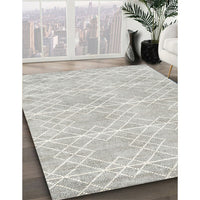 Contemporary Dark Gray Modern Rug, con1866