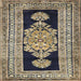 Sideview of Machine Washable Contemporary Brown Green Rug, wshcon1868