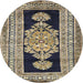 Sideview of Contemporary Brownish Green Modern Rug, con1868