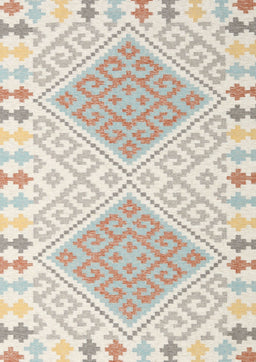 Contemporary Light French Beige Brown Southwestern Rug, con1869