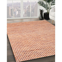 Contemporary Orange Red Modern Rug, con1870