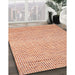 Machine Washable Contemporary Orange Red Rug in a Family Room, wshcon1870