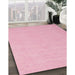 Machine Washable Contemporary Pink Rug in a Family Room, wshcon1871