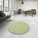 Round Machine Washable Contemporary Gold Rug in a Office, wshcon1872