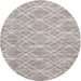 Square Machine Washable Contemporary Pale Silver Gray Rug, wshcon1874