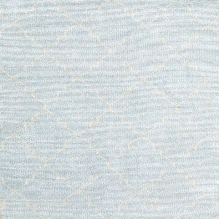 Square Contemporary Pale Blue Modern Rug, con1876