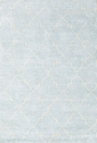 Machine Washable Contemporary Pale Blue Lily Blue Rug, wshcon1876