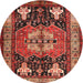 Sideview of Contemporary Rust Pink Modern Rug, con1878