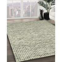 Contemporary Khaki Green Modern Rug, con1879