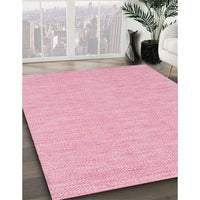 Contemporary Dark Hot Pink Modern Rug, con1884